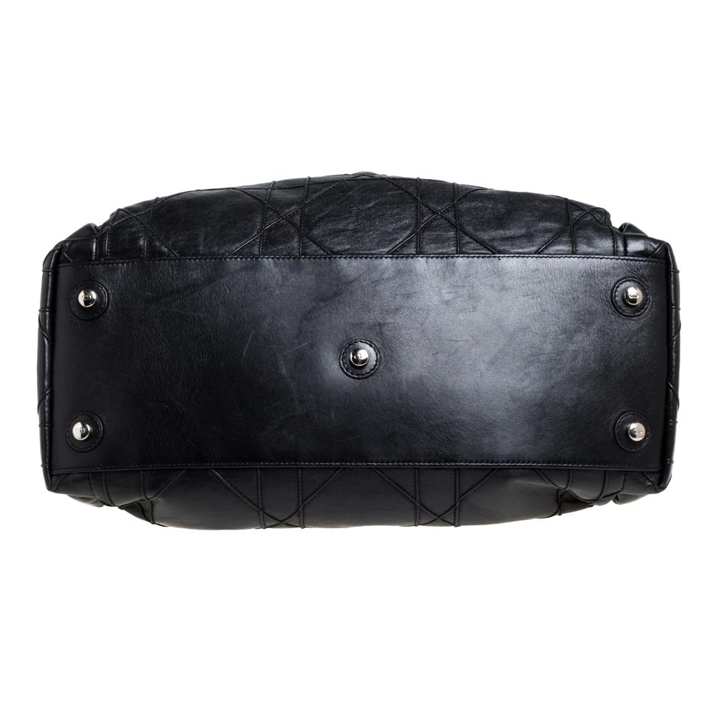 Dior Black Cannage Leather Le Trente Hobo 8
