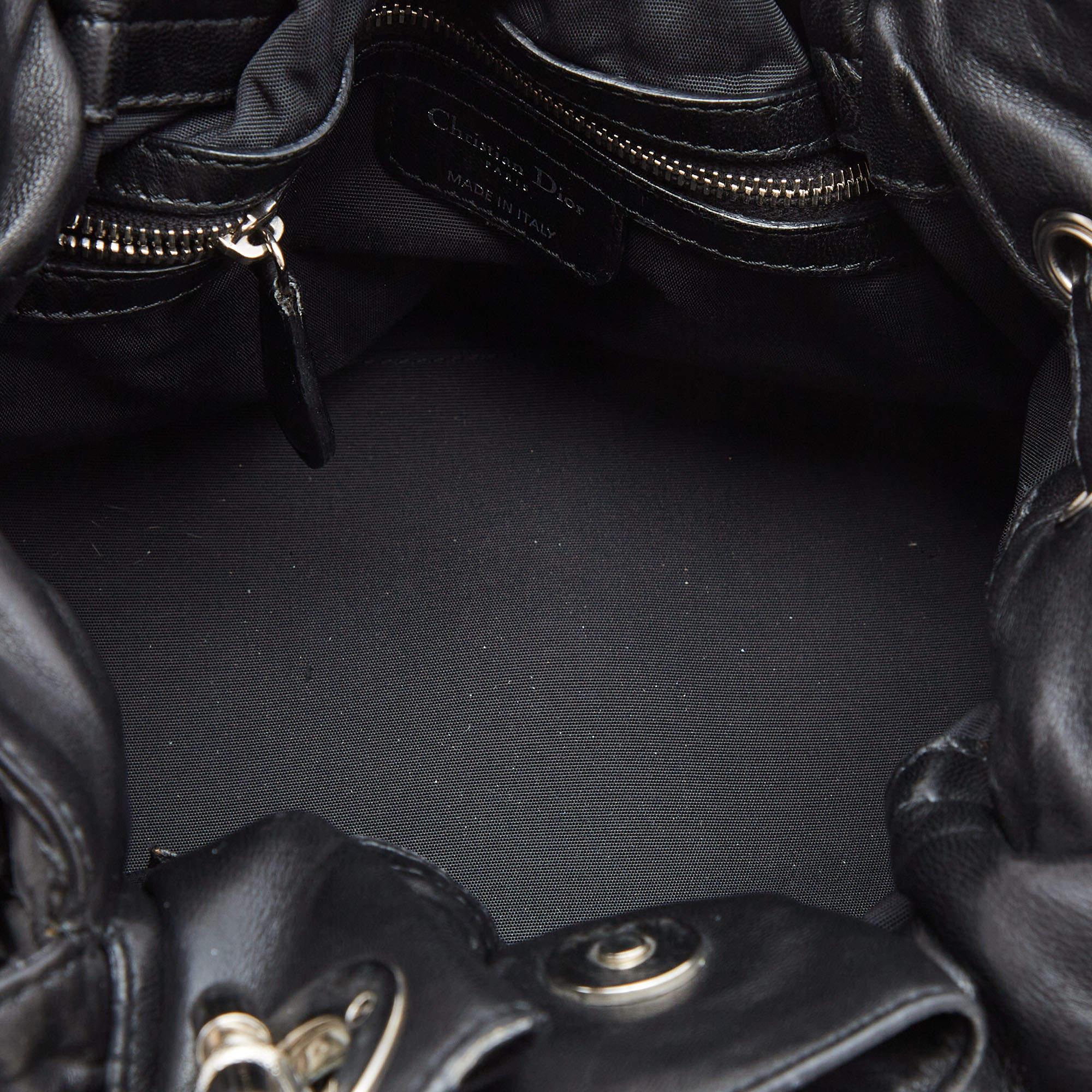 Dior Black Cannage Leather Le Trente Hobo 8