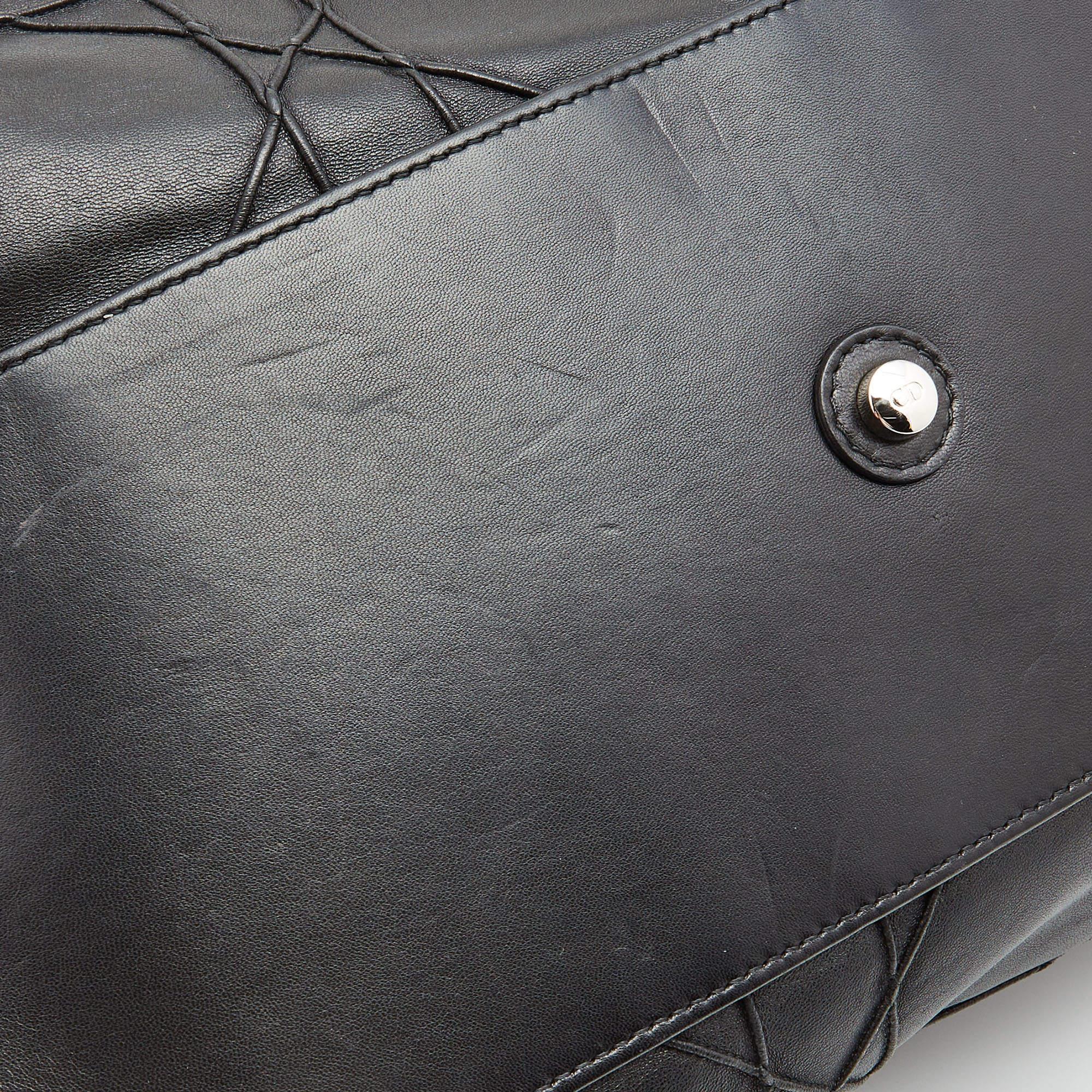 Dior Black Cannage Leather Le Trente Hobo 9