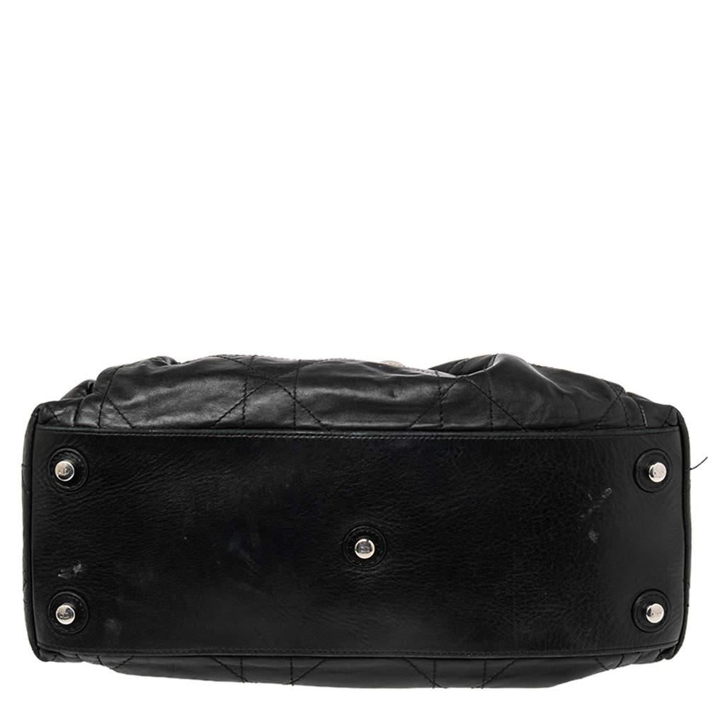 Women's Dior Black Cannage Leather Le Trente Hobo