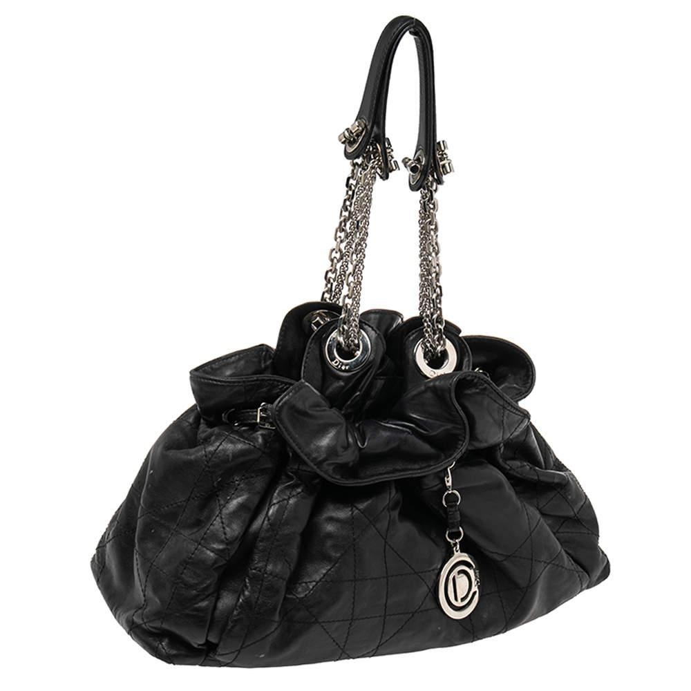 Dior Black Cannage Leather Le Trente Hobo 1