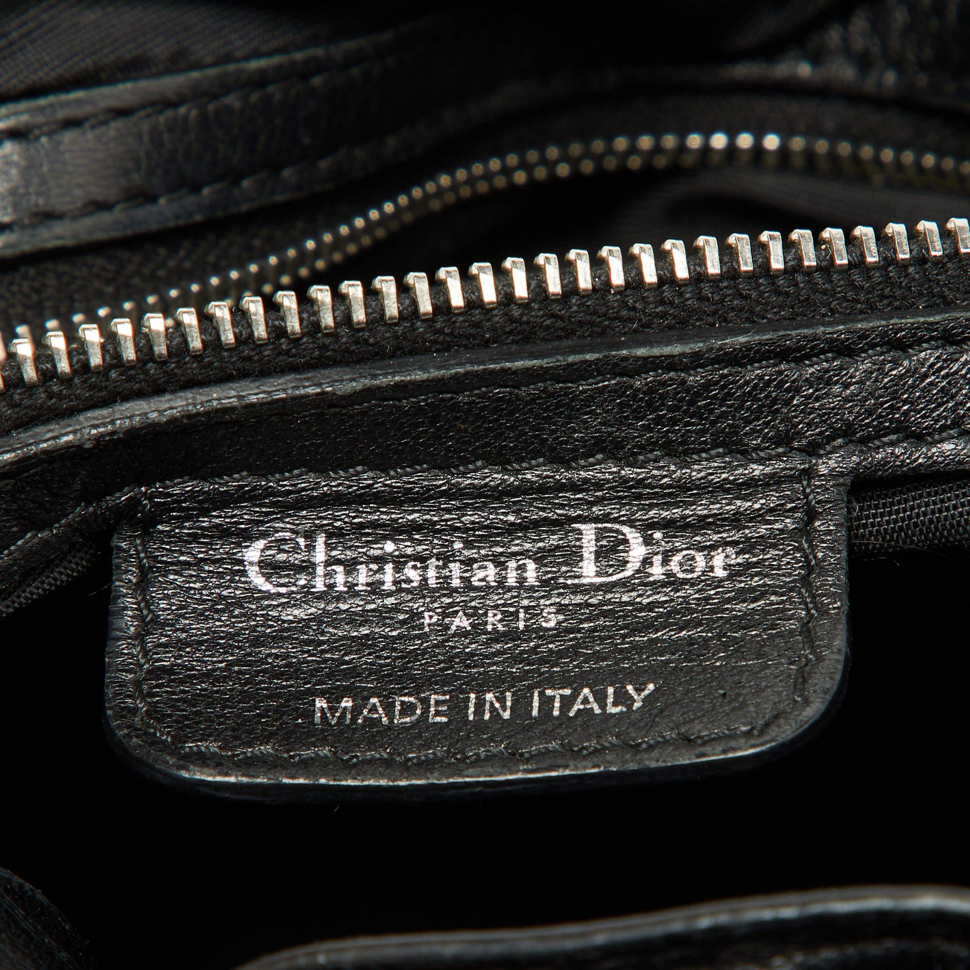 Dior Black Cannage Leather Le Trente Hobo For Sale 2