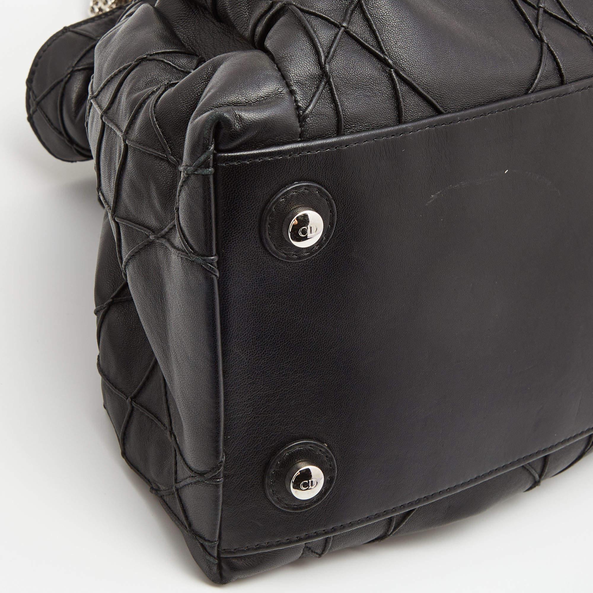 Dior Black Cannage Leather Le Trente Hobo 5