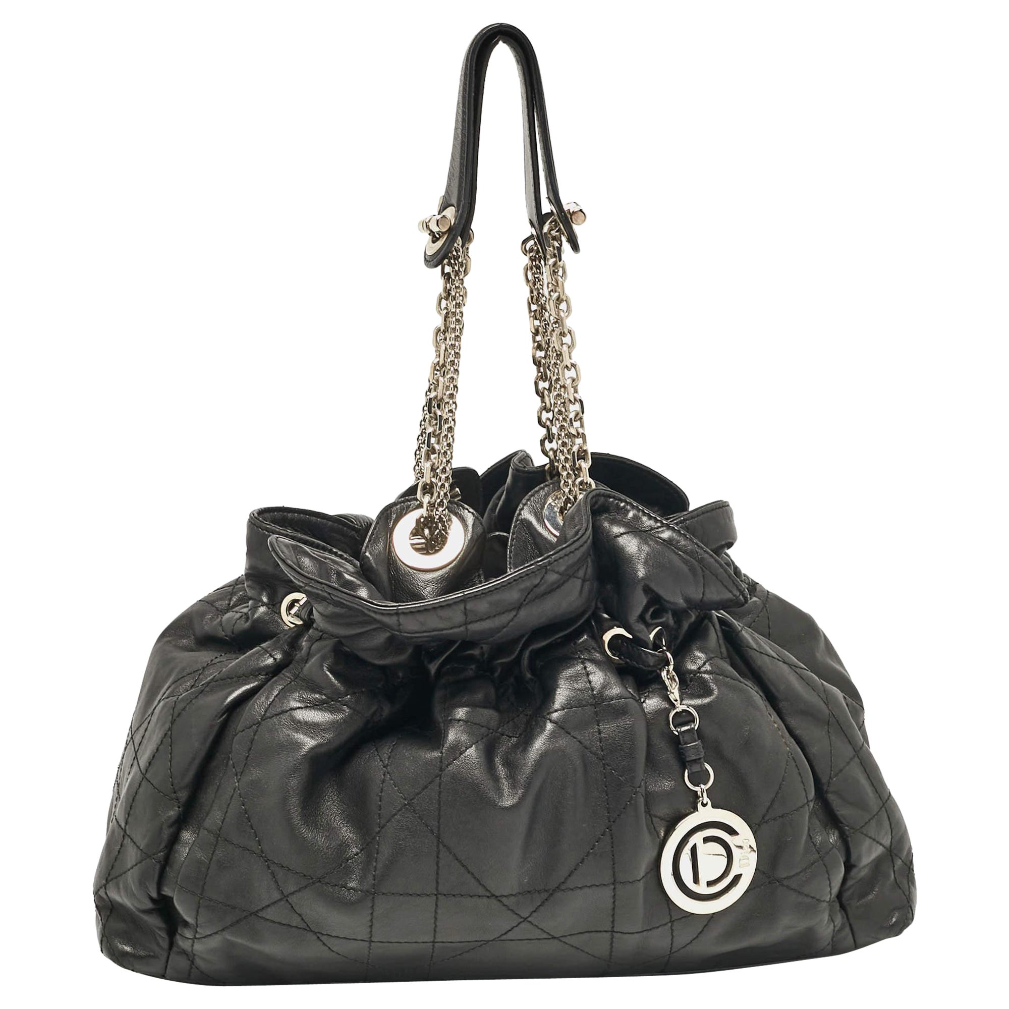 Dior Black Cannage Leather Le Trente Hobo
