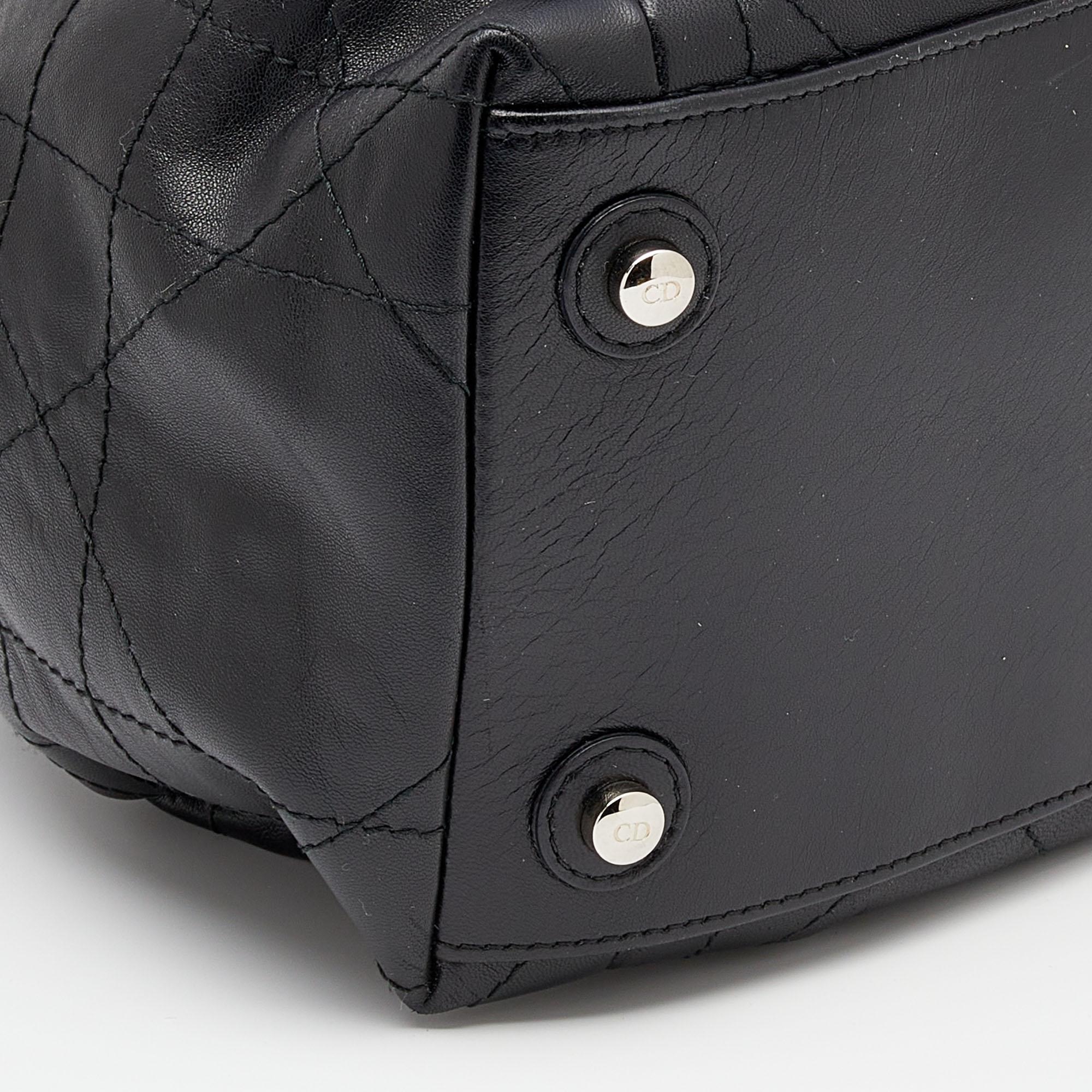 Dior Black Cannage Leather Le Trente Shoulder Bag 7