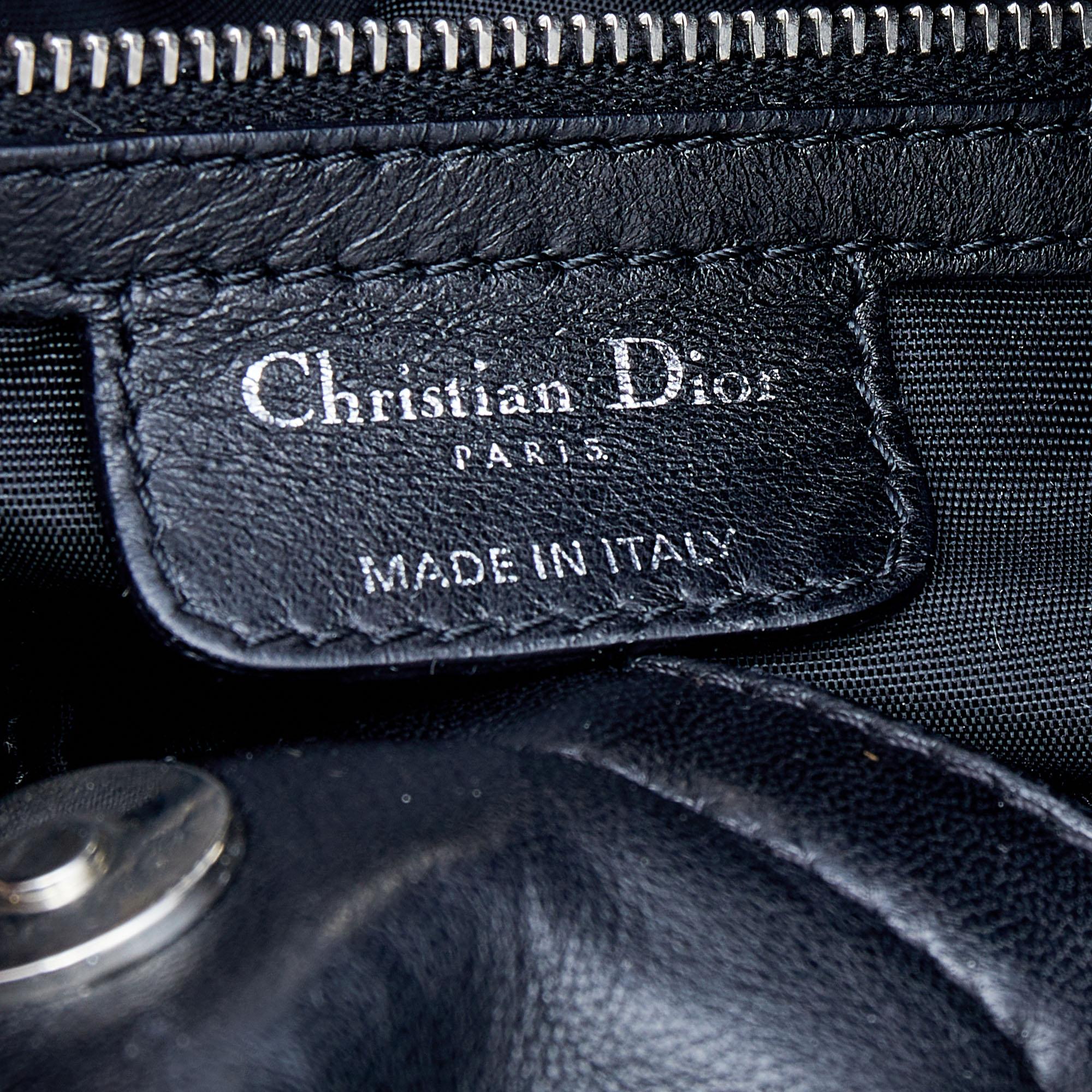 Dior Black Cannage Leather Le Trente Shoulder Bag 2