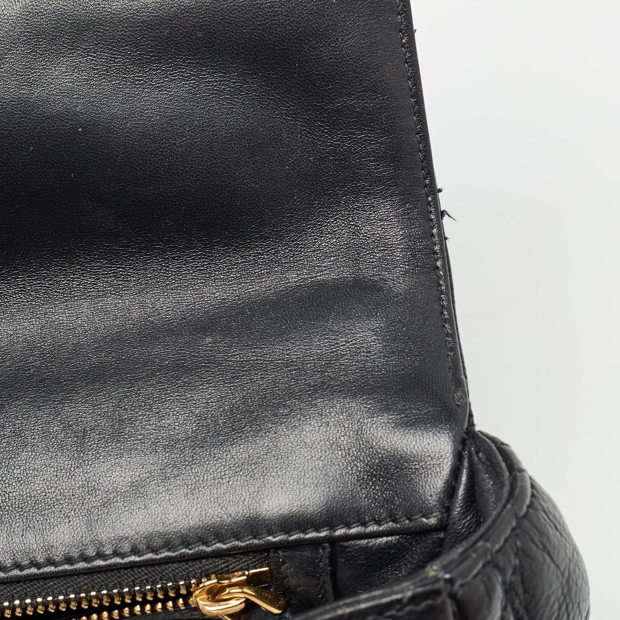 Dior Black Cannage Leather Medium Caro Shoulder Bag For Sale 4