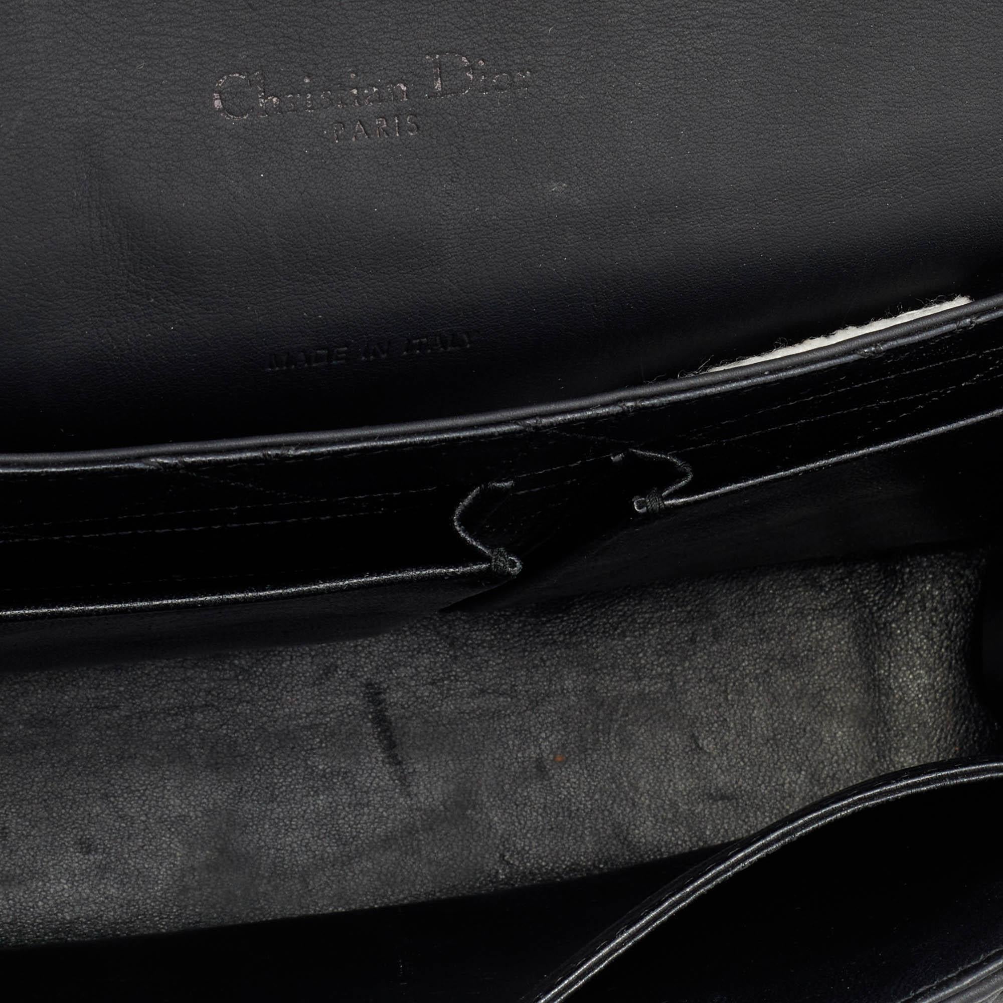 Women's Dior Black Cannage Leather Medium Miss Dior Flap Bag