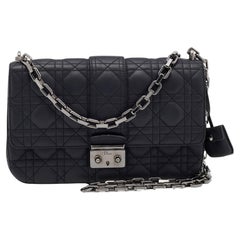 Dior Black Cannage Leather Medium Miss Dior Flap Bag