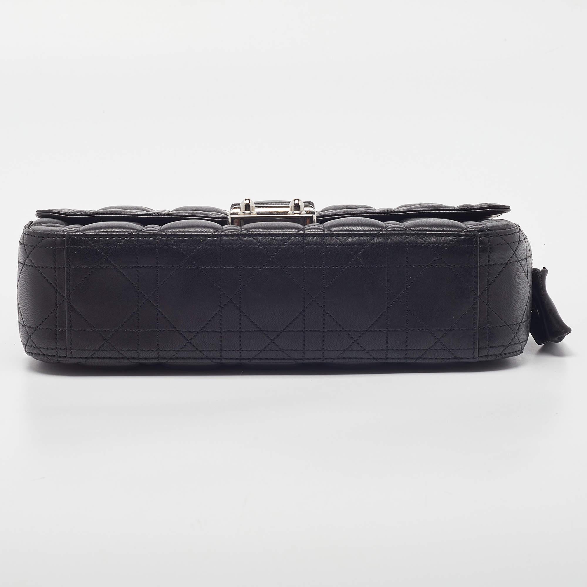 Dior Black Cannage Leather Medium Miss Dior Shoulder Bag 1
