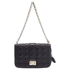 Dior Black Cannage Leather Medium Miss Dior Shoulder Bag