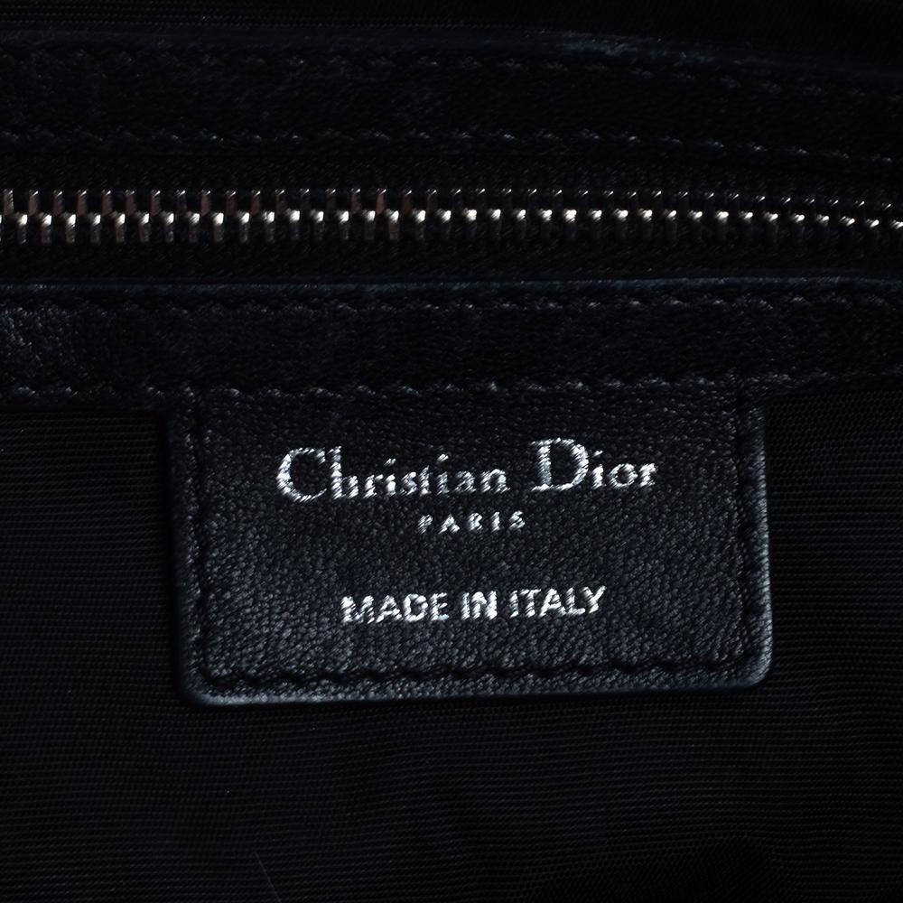 Dior Black Cannage Leather Medium New Lock Shoulder Bag 5