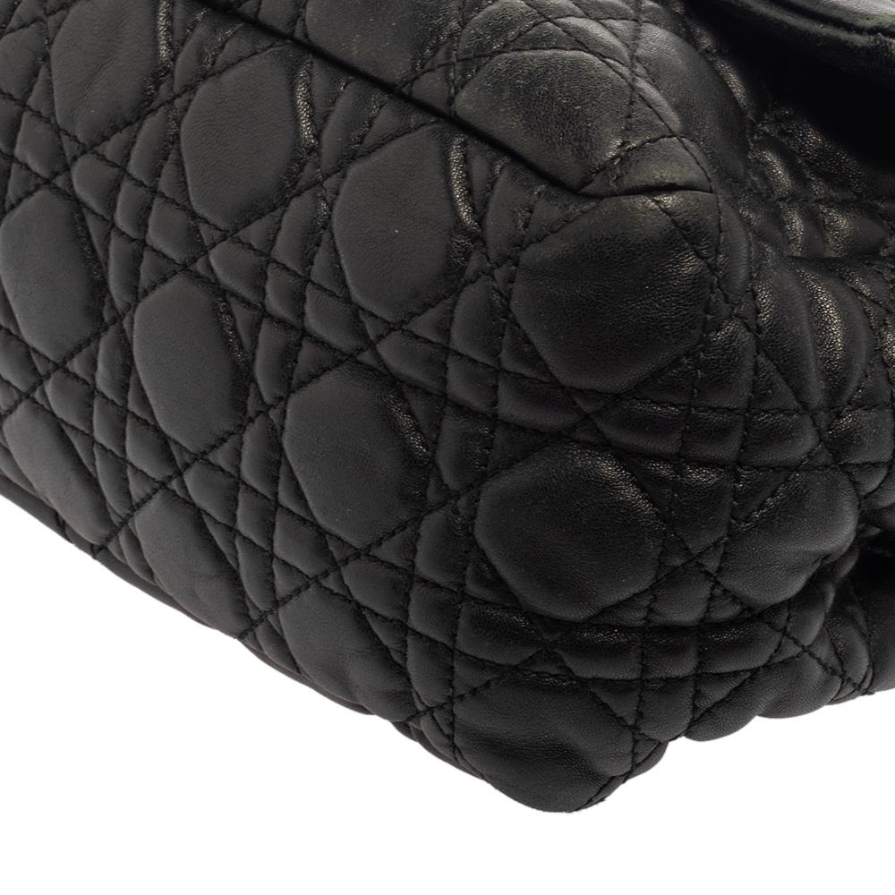 Dior Black Cannage Leather Medium New Lock Shoulder Bag 6