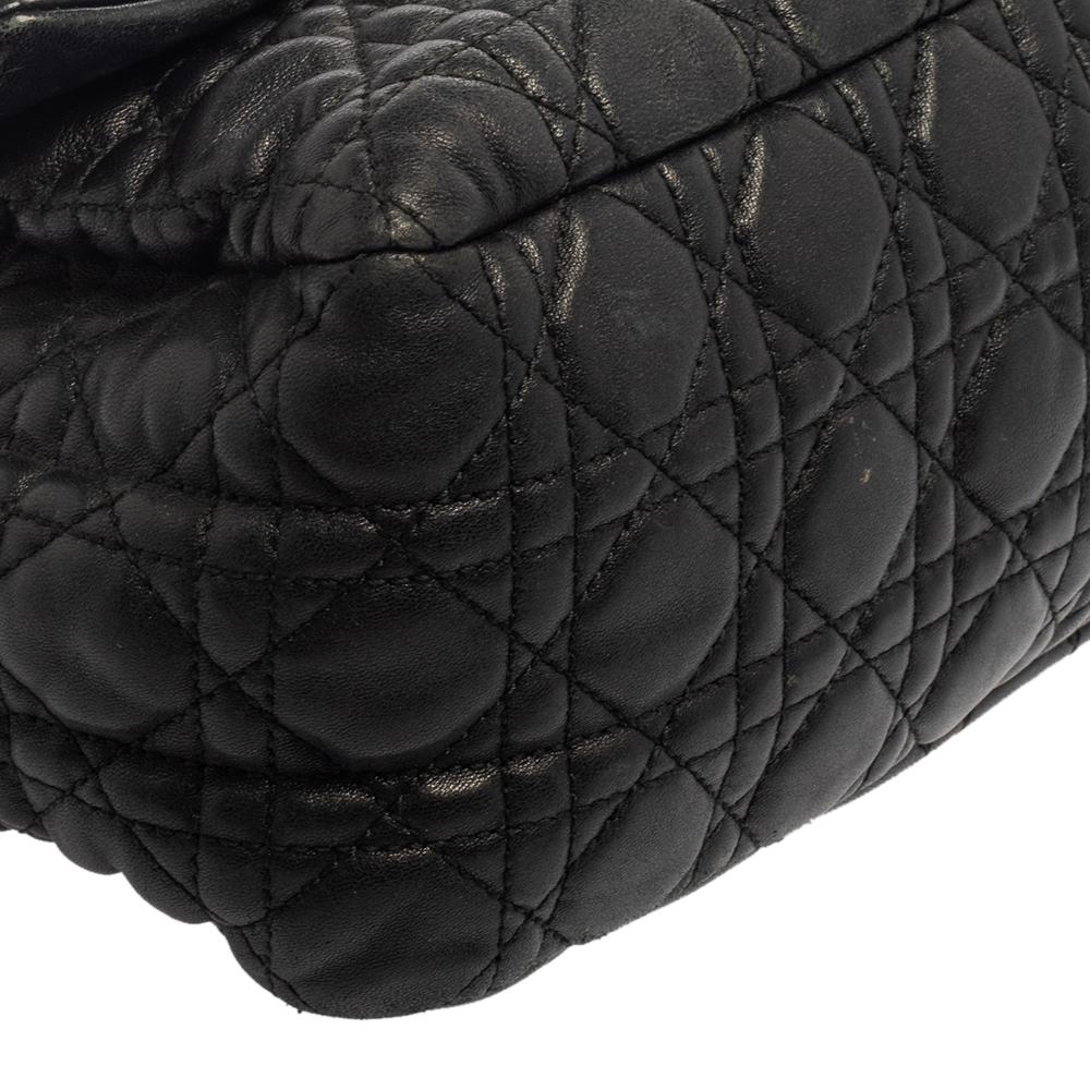 Dior Black Cannage Leather Medium New Lock Shoulder Bag 7
