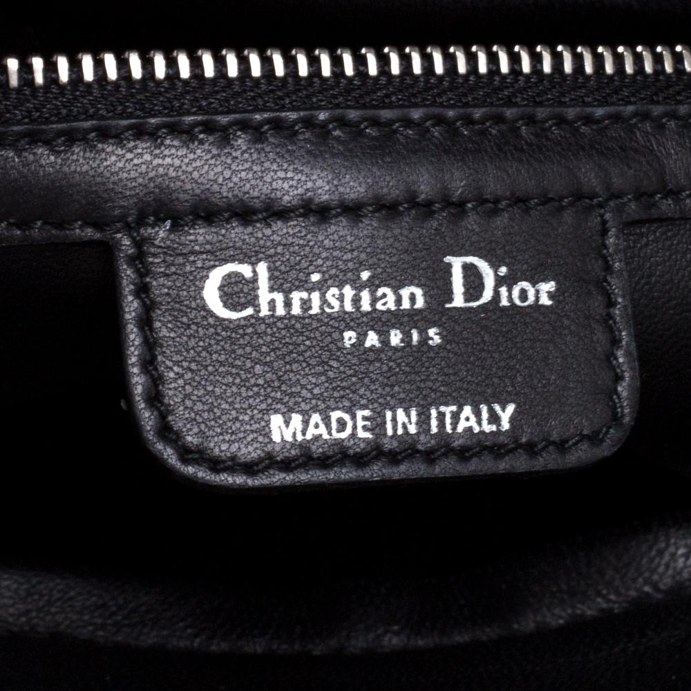 Dior Black Cannage Leather Medium Soft Lady Dior Tote 5
