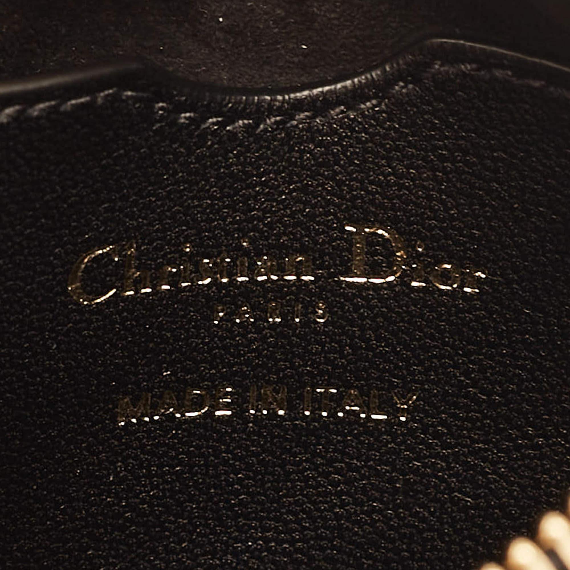 Dior Black Cannage Leather Micro Vibe Hobo For Sale 4
