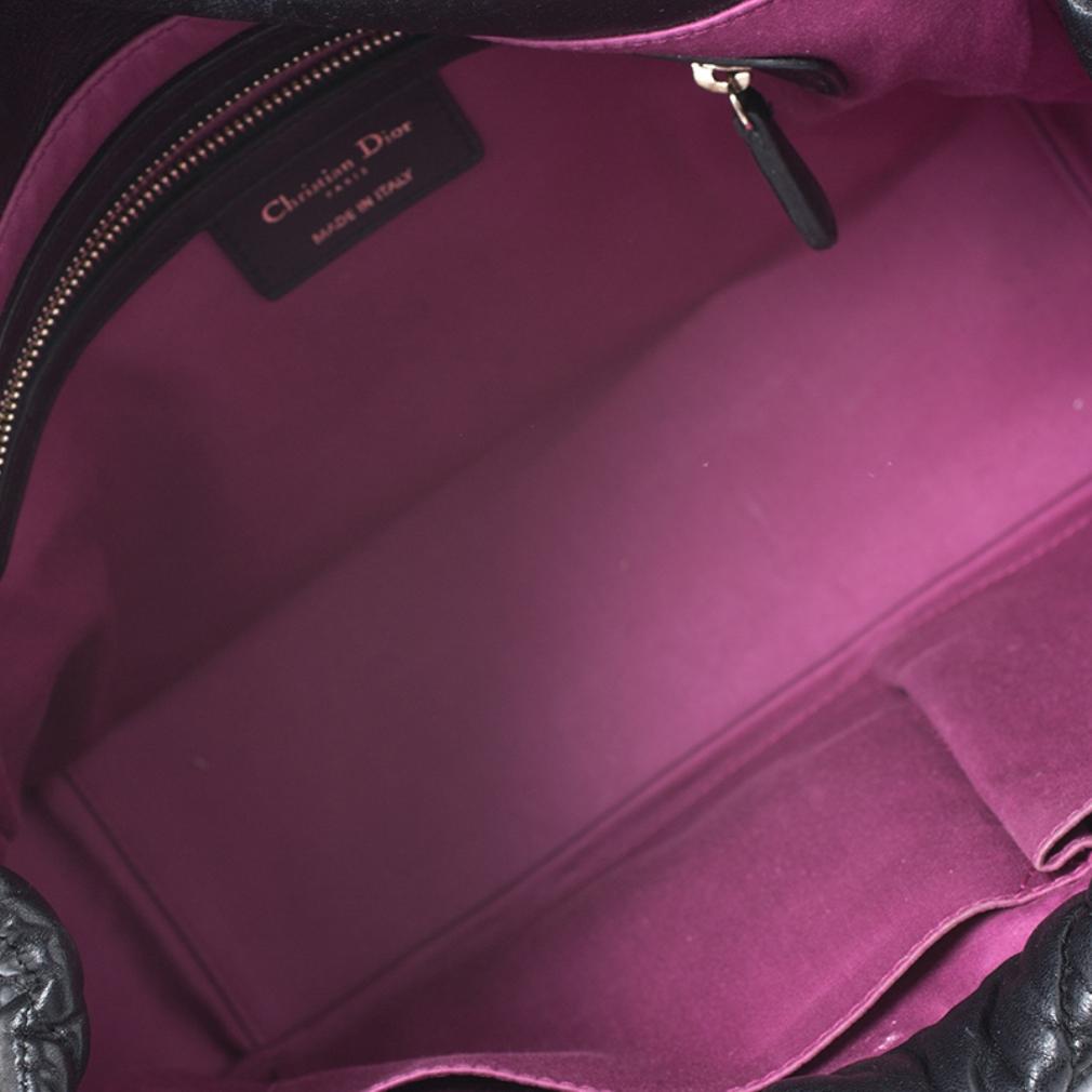 Dior Black Cannage Leather Milly La Forêt Shoulder Bag 3