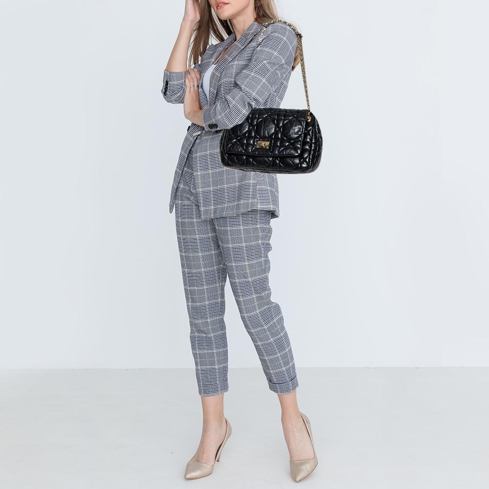 Dior Black Cannage Leather Milly La Forêt Shoulder Bag In Good Condition In Dubai, Al Qouz 2