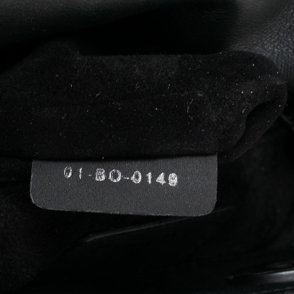Dior Black Cannage Leather Mini Lady Dior Tote 7