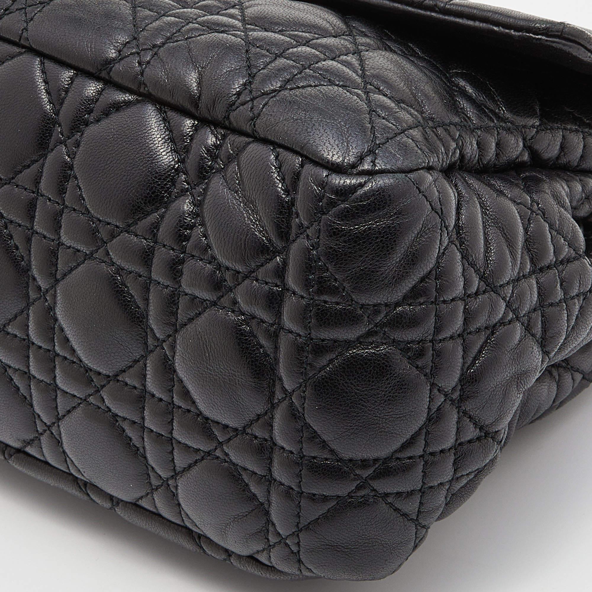 Dior Black Cannage Leather Miss Dior Flap Bag 3