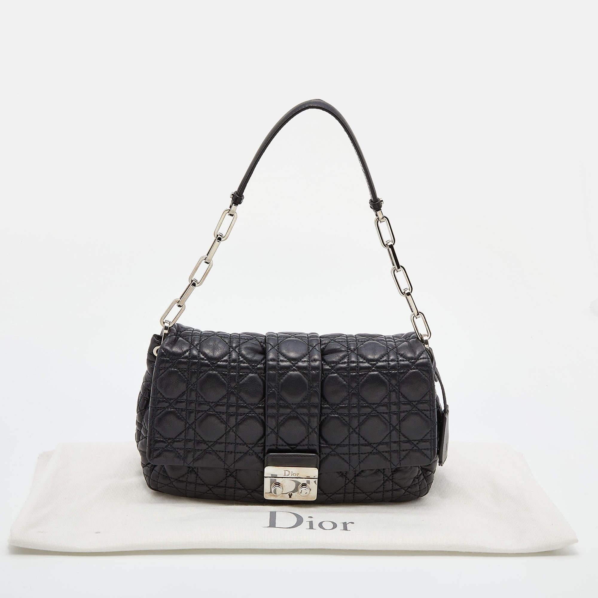 Dior Black Cannage Leather Miss Dior Flap Bag 4
