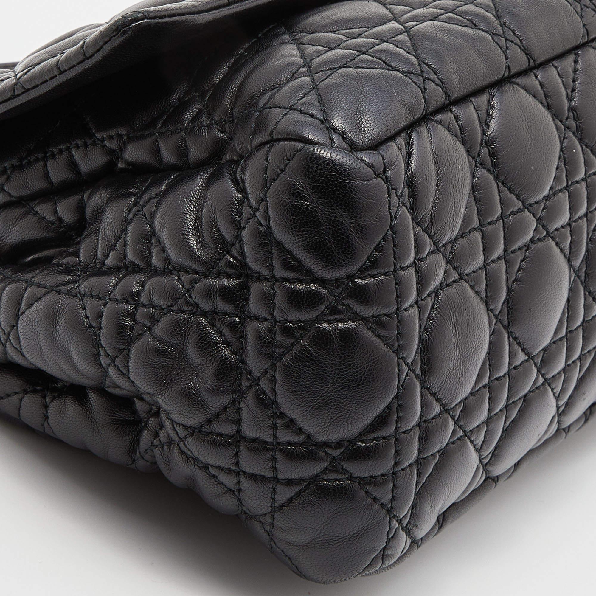 Dior Black Cannage Leather Miss Dior Flap Bag 5