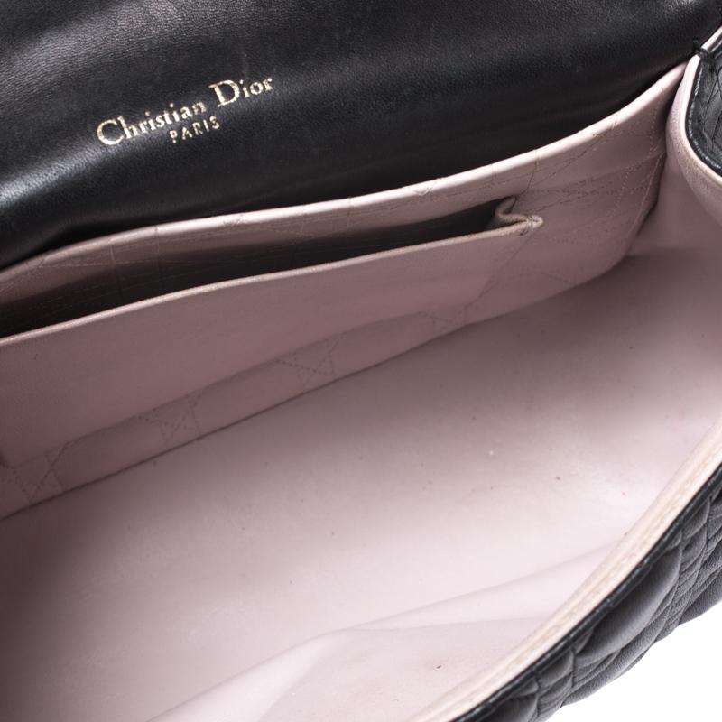 Dior Black Cannage Leather Miss Dior Medium Flap Bag 4