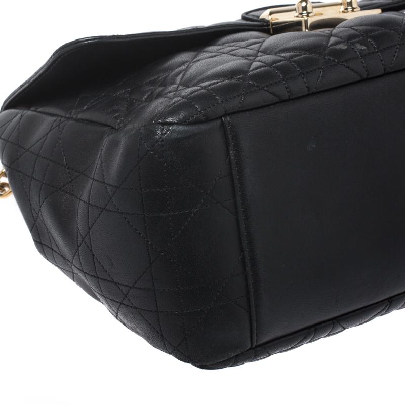 Dior Black Cannage Leather Miss Dior Medium Flap Bag 1