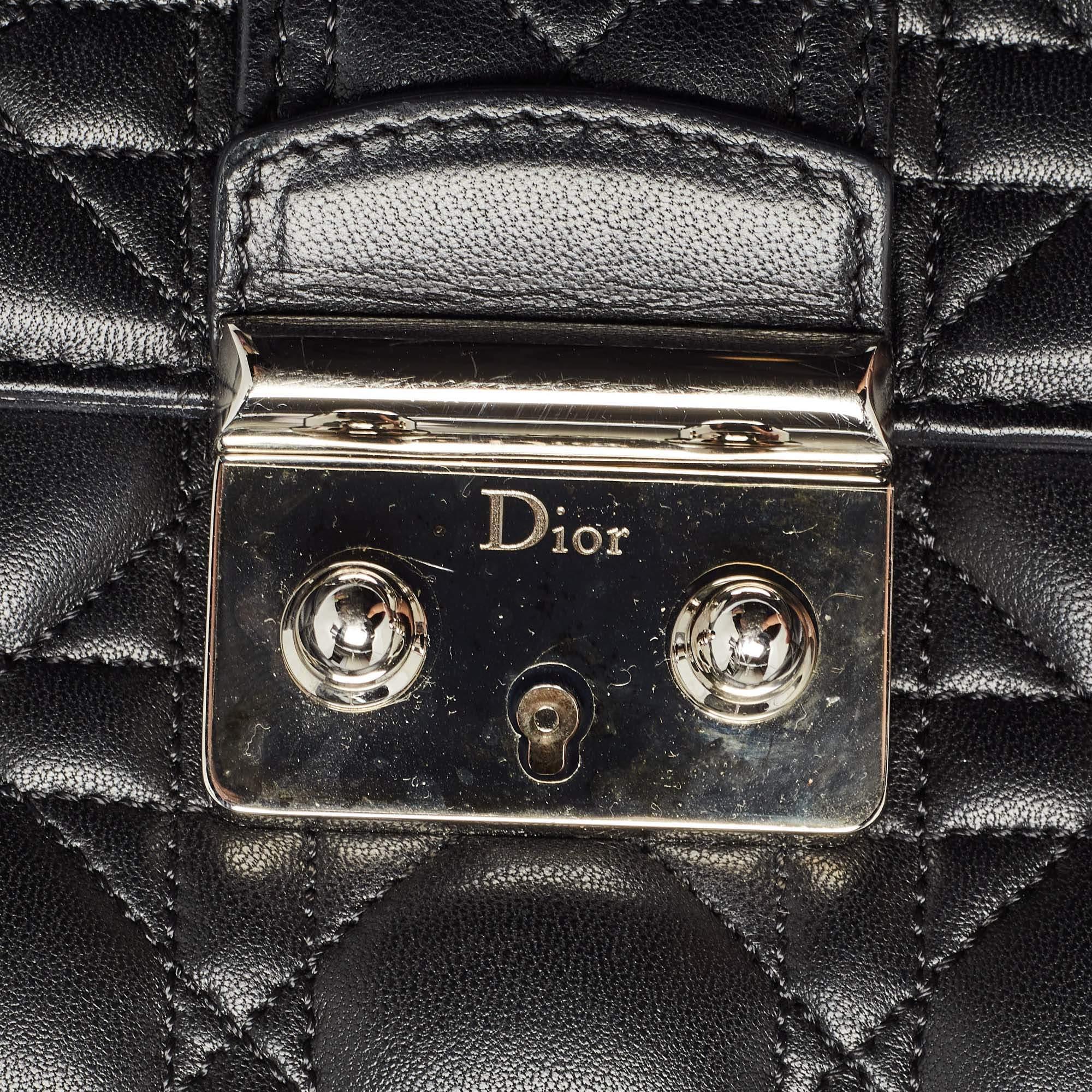 Dior Black Cannage Leather Miss Dior Promenade Shoulder Bag 2