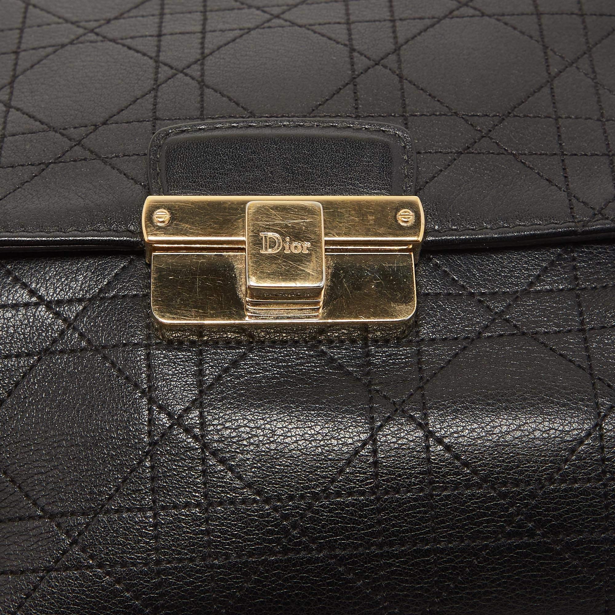 Dior Black Cannage Leather Miss Dior Shoulder Bag 7