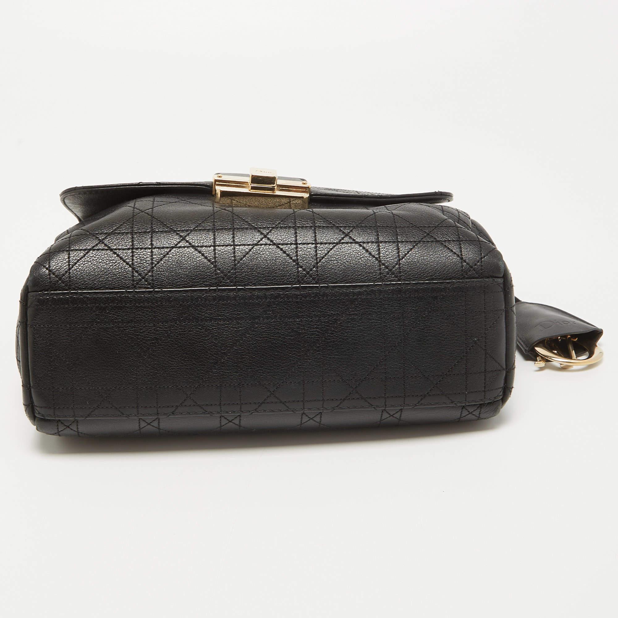 Dior Black Cannage Leather Miss Dior Shoulder Bag 2