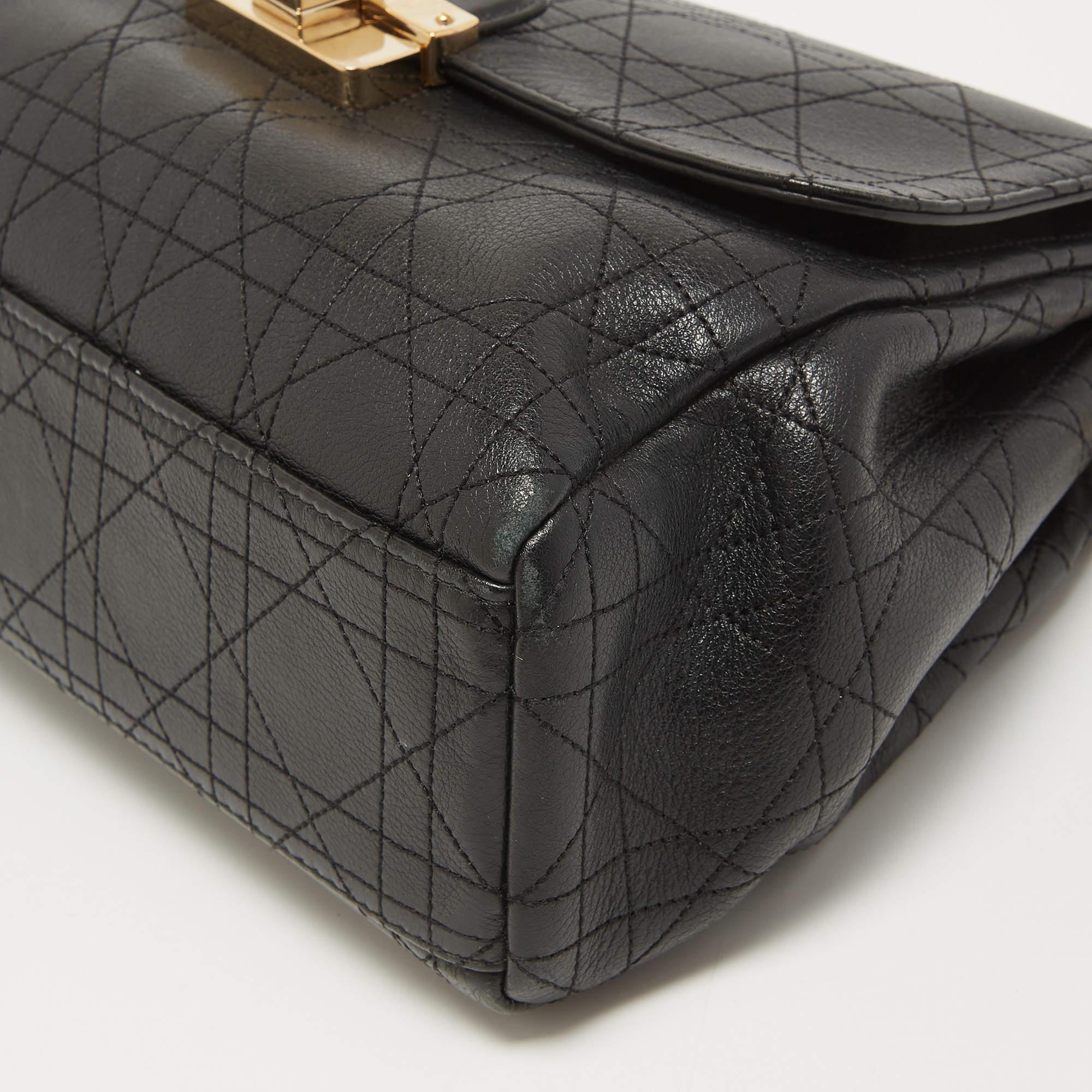 Dior Black Cannage Leather Miss Dior Shoulder Bag 4