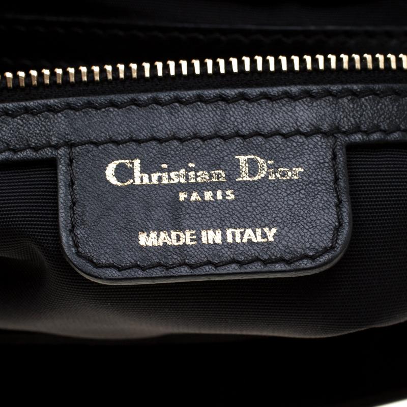 Dior Black Cannage Leather New Lock Flap Bag 1