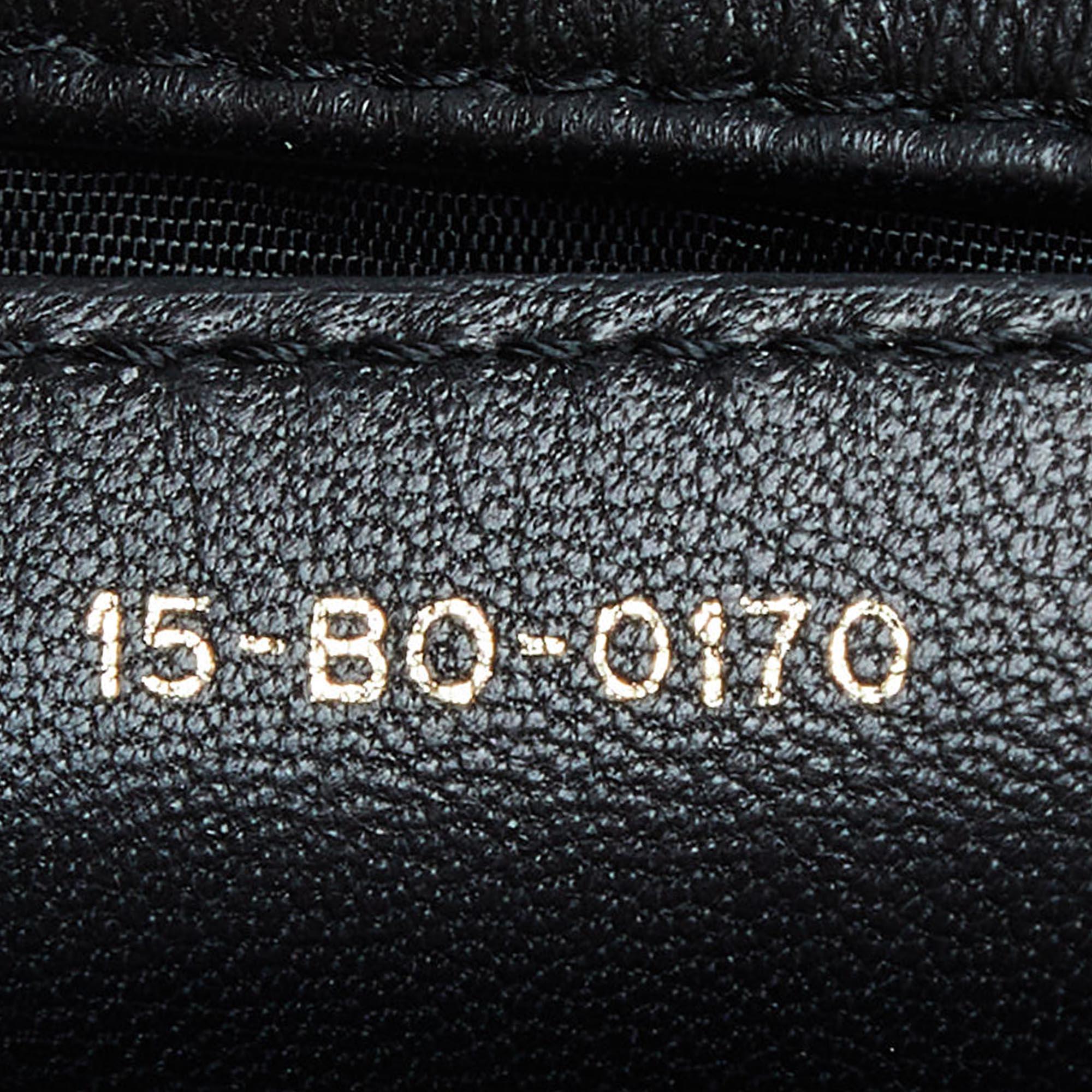 Dior Black Cannage Leather New Lock Flap Chain Bag en vente 2
