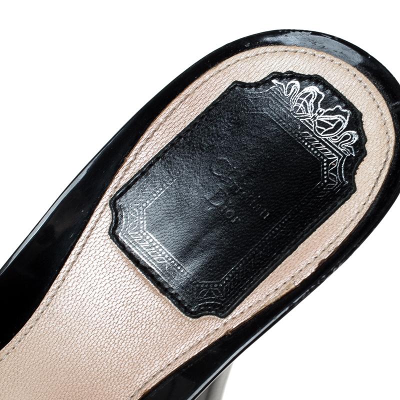 Dior Black Cannage Leather Open Toe Sandals Size 38 2