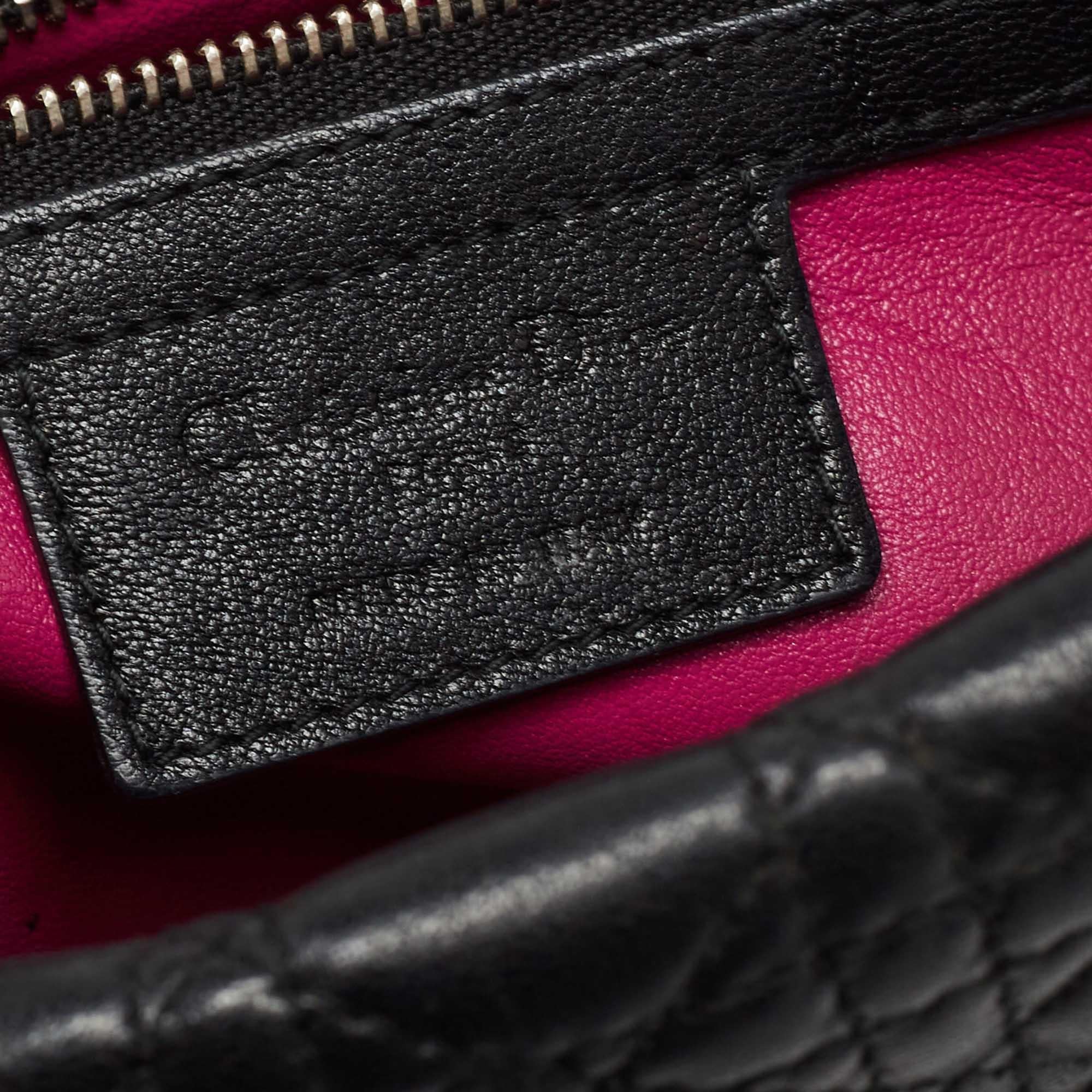 Dior Black Cannage Leather Panarea Clutch 1