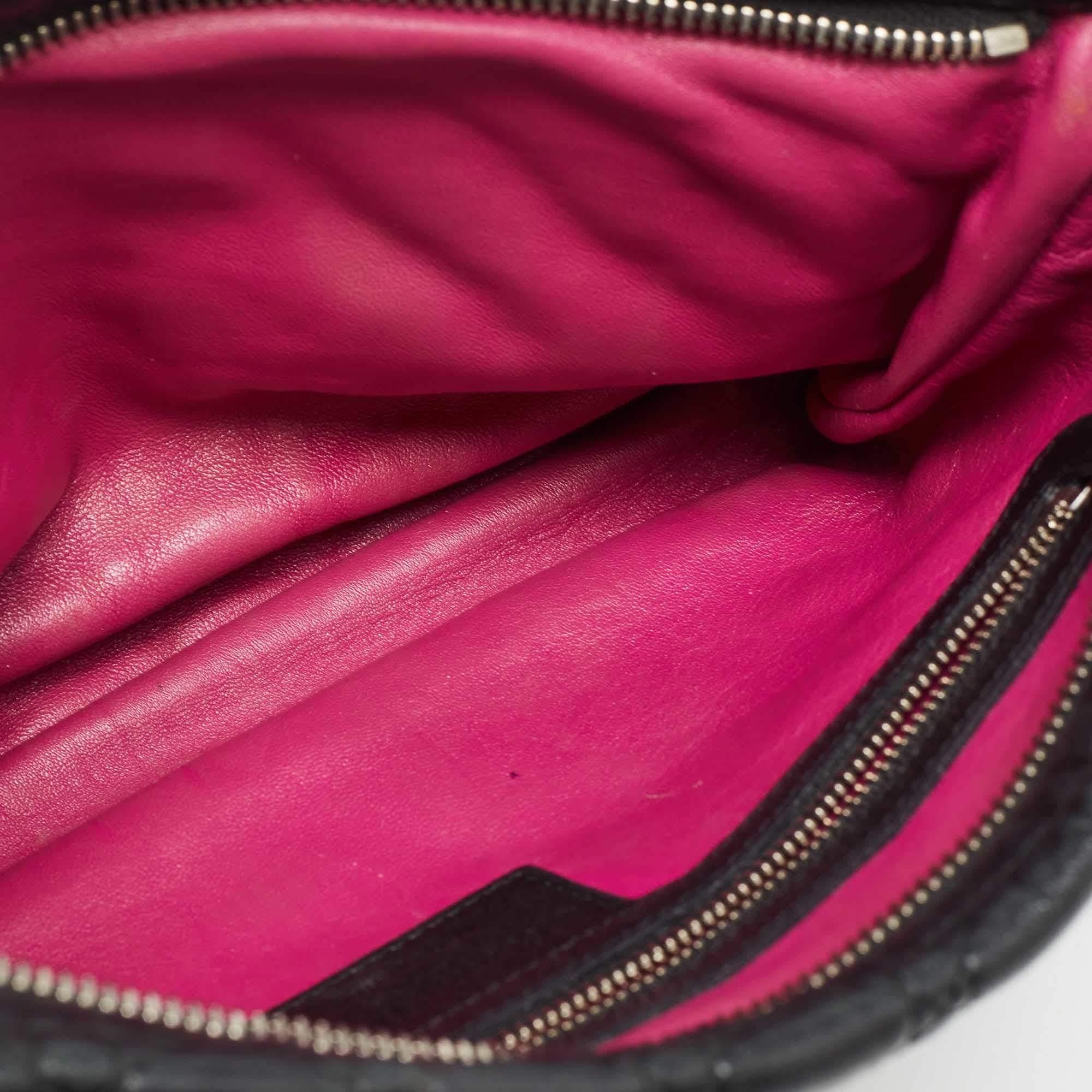 Dior Black Cannage Leather Panarea Clutch 3