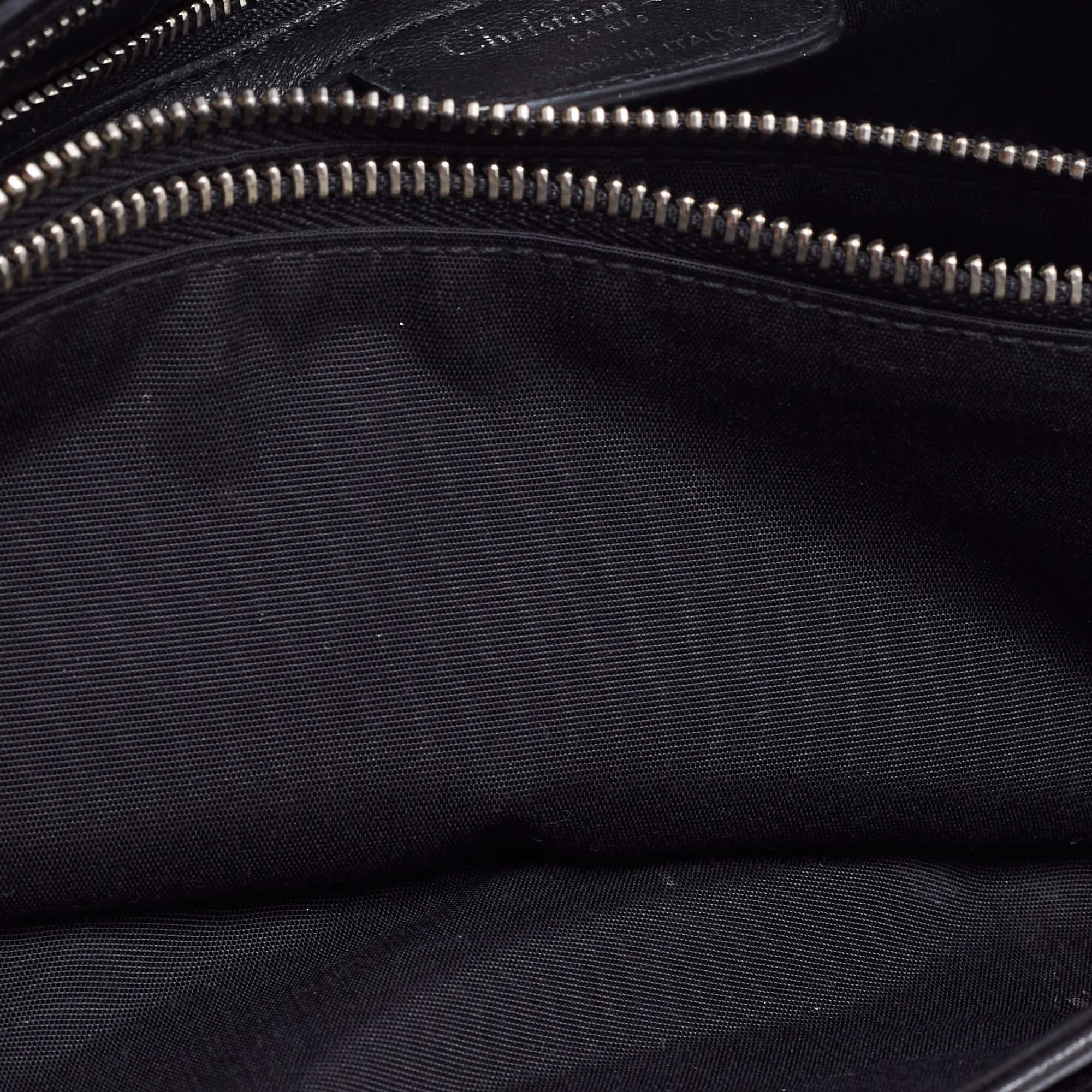Dior Black Cannage Leather Rendezvous Shoulder Bag 2