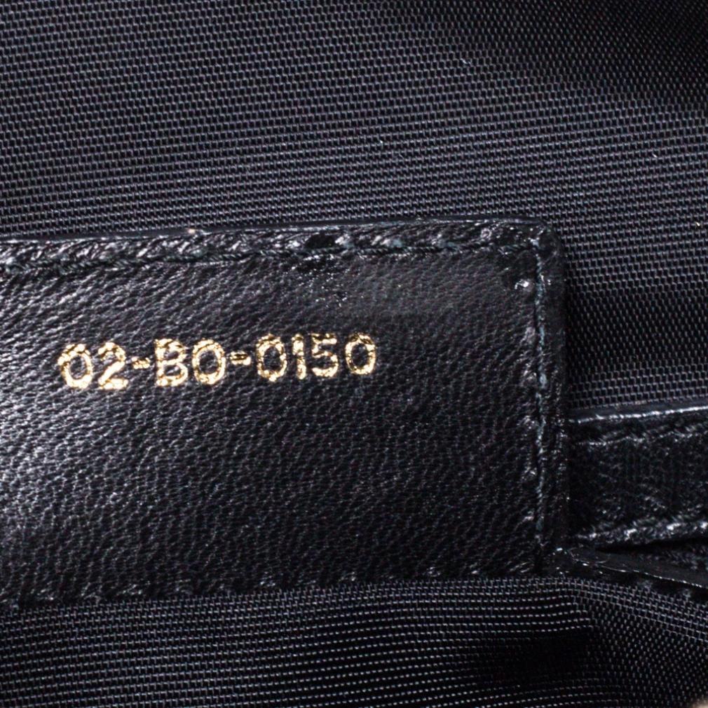 Dior Black Cannage Leather Side Pocket Satchel 3