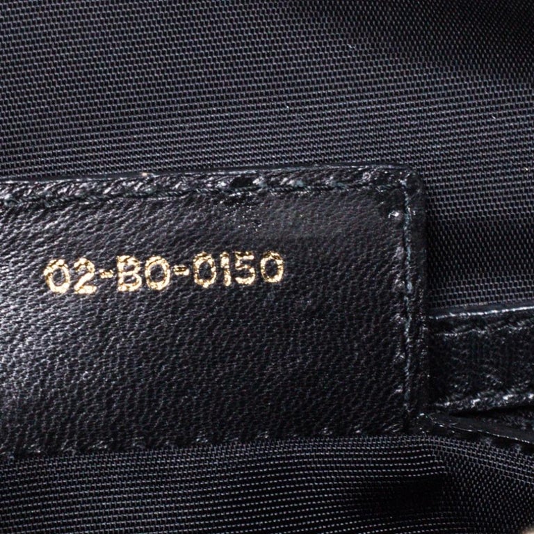 Dior Black Cannage Leather Side Pocket Satchel at 1stDibs