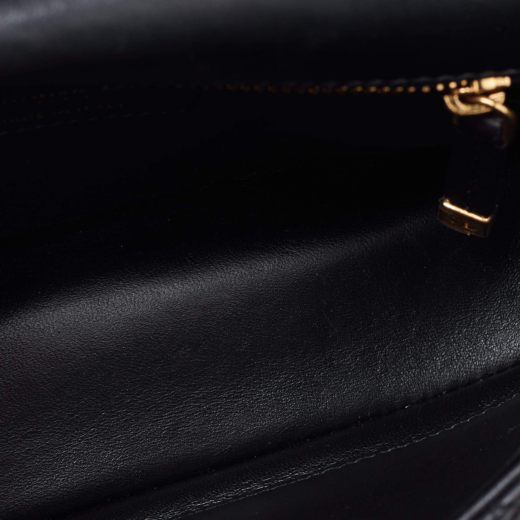 Dior Black Cannage Leather Small Caro Shoulder Bag 5