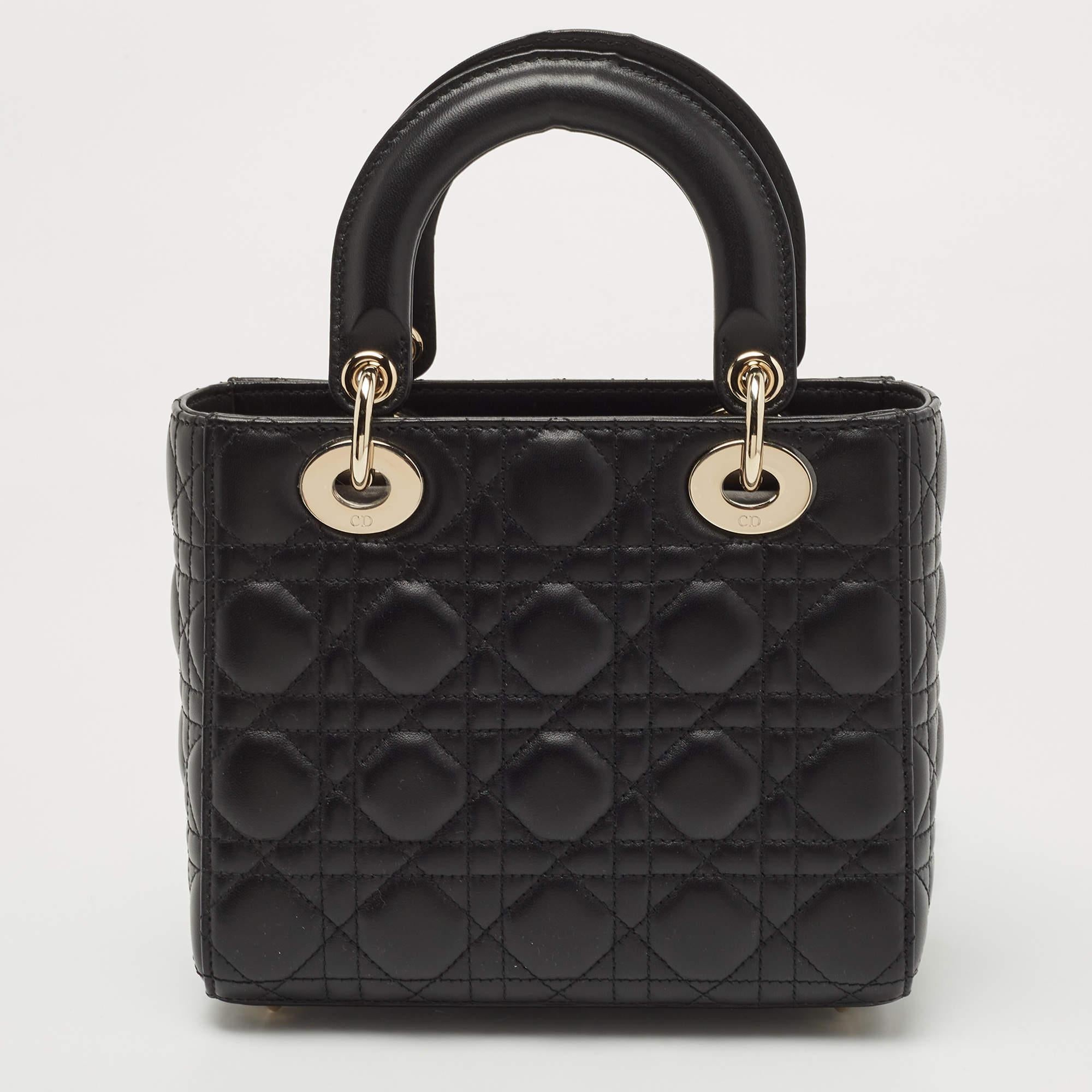 A timeless status and great design mark the Lady Dior bag. It is an iconic bag that people continue to invest into this day. We have here this classic beauty crafted from Cannage leather. The bag has a lined interior for your essentials. This micro