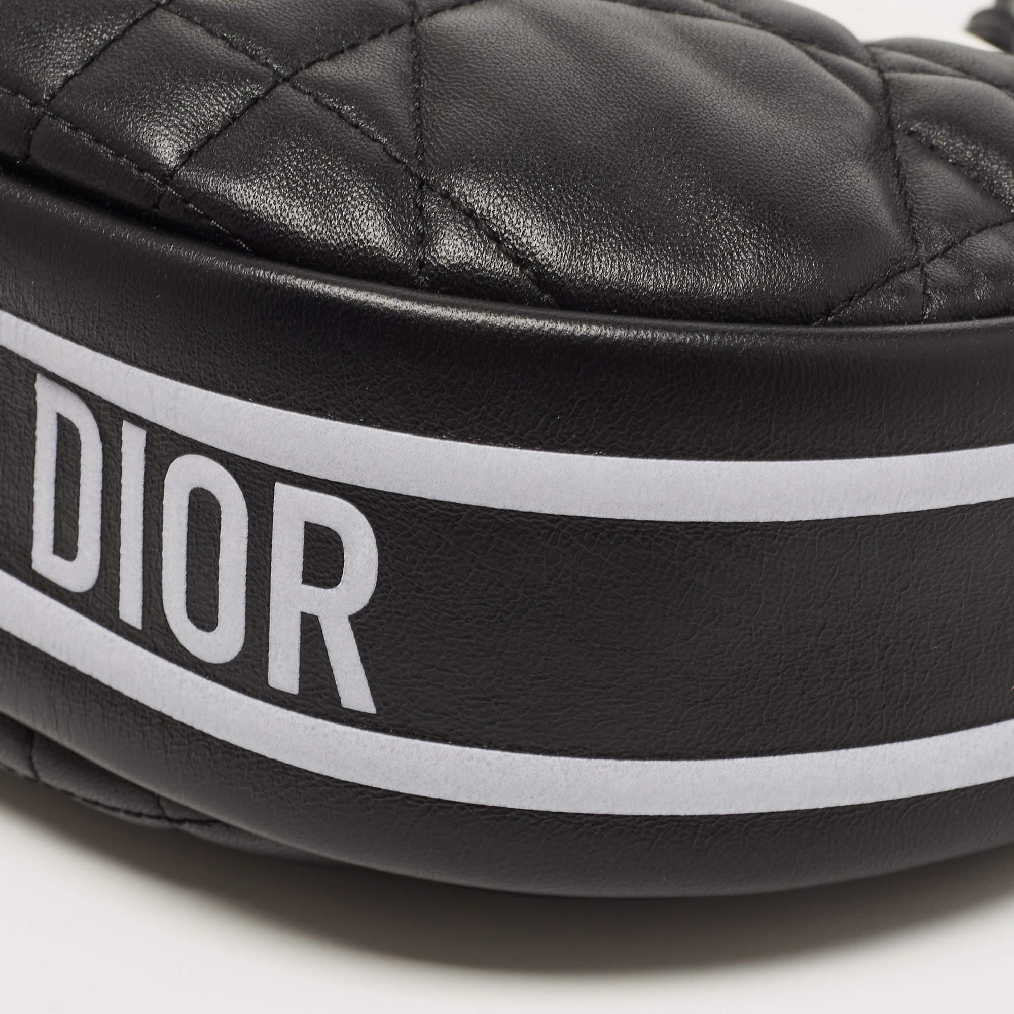 Dior Black Cannage Leather Small Vibe Hobo For Sale 3