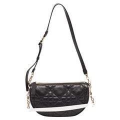 Dior Noir Cannage Leather Small Vibe Hobo