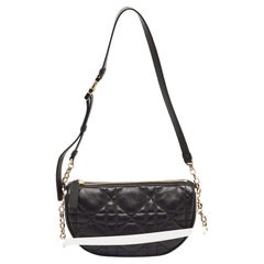 Dior Black Cannage Leather Small Vibe Hobo