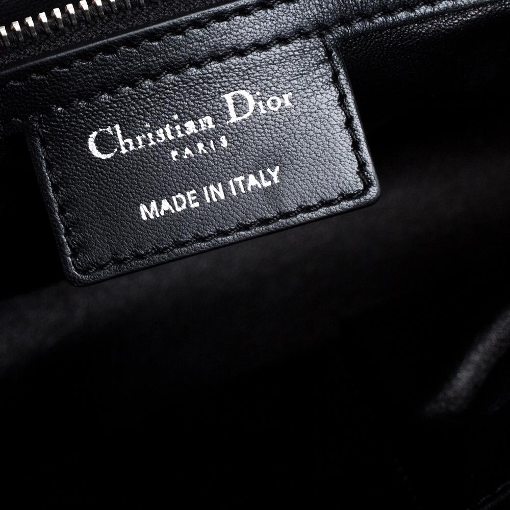 Dior Black Cannage Leather So Dior Tote 6