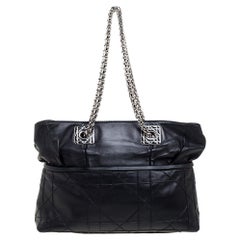 Dior Black Cannage Leather So Dior Tote