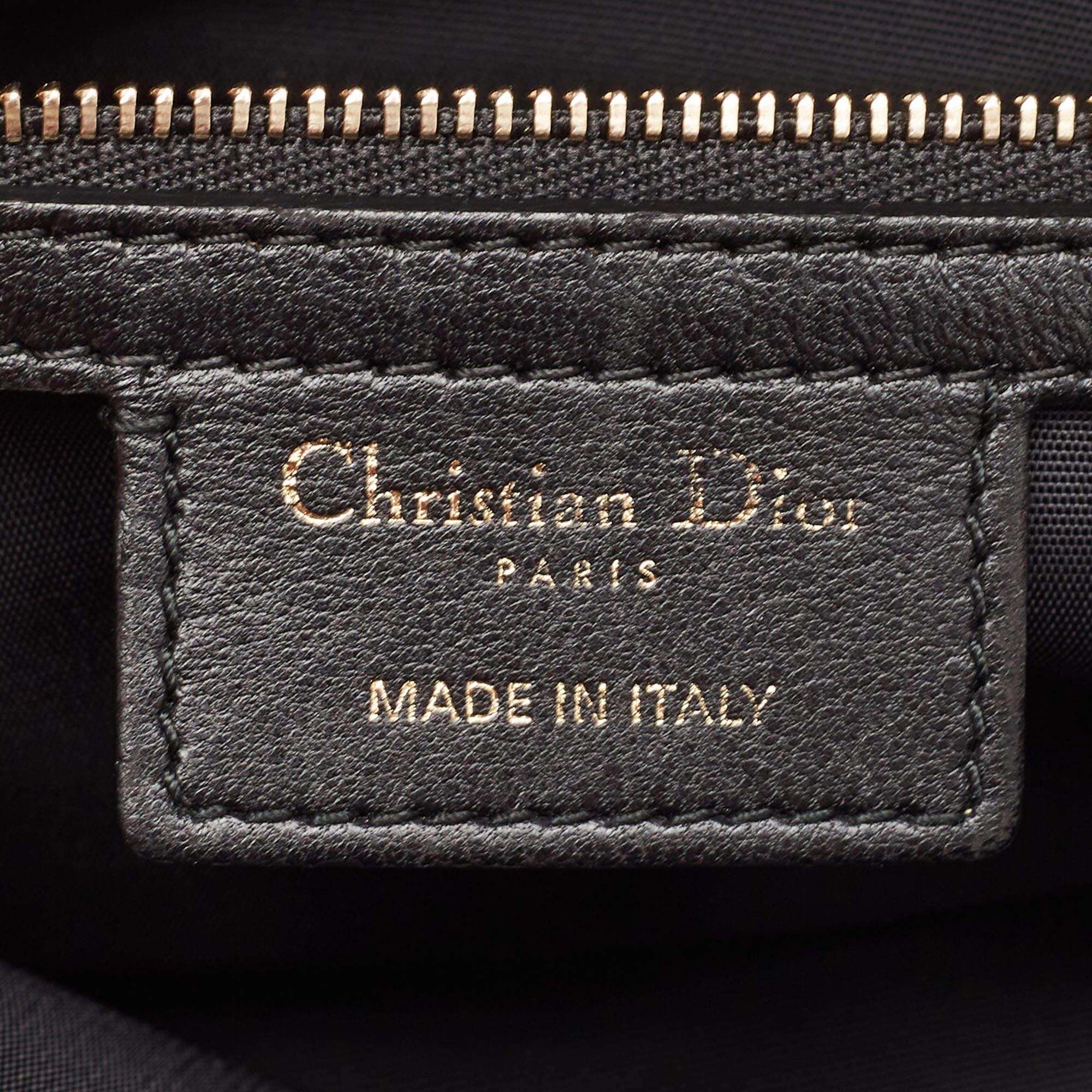 Dior Black Cannage Leather Soft Lady Dior Satchel 7