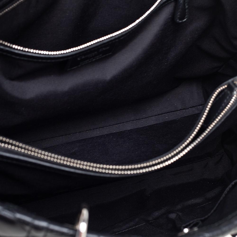 Dior Cannage Negro Piel Suave Lady Dior Shopper Tote 8