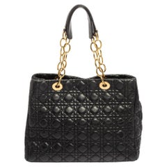 Sac cabas Dior Lady Dior en cuir cannage noir souple